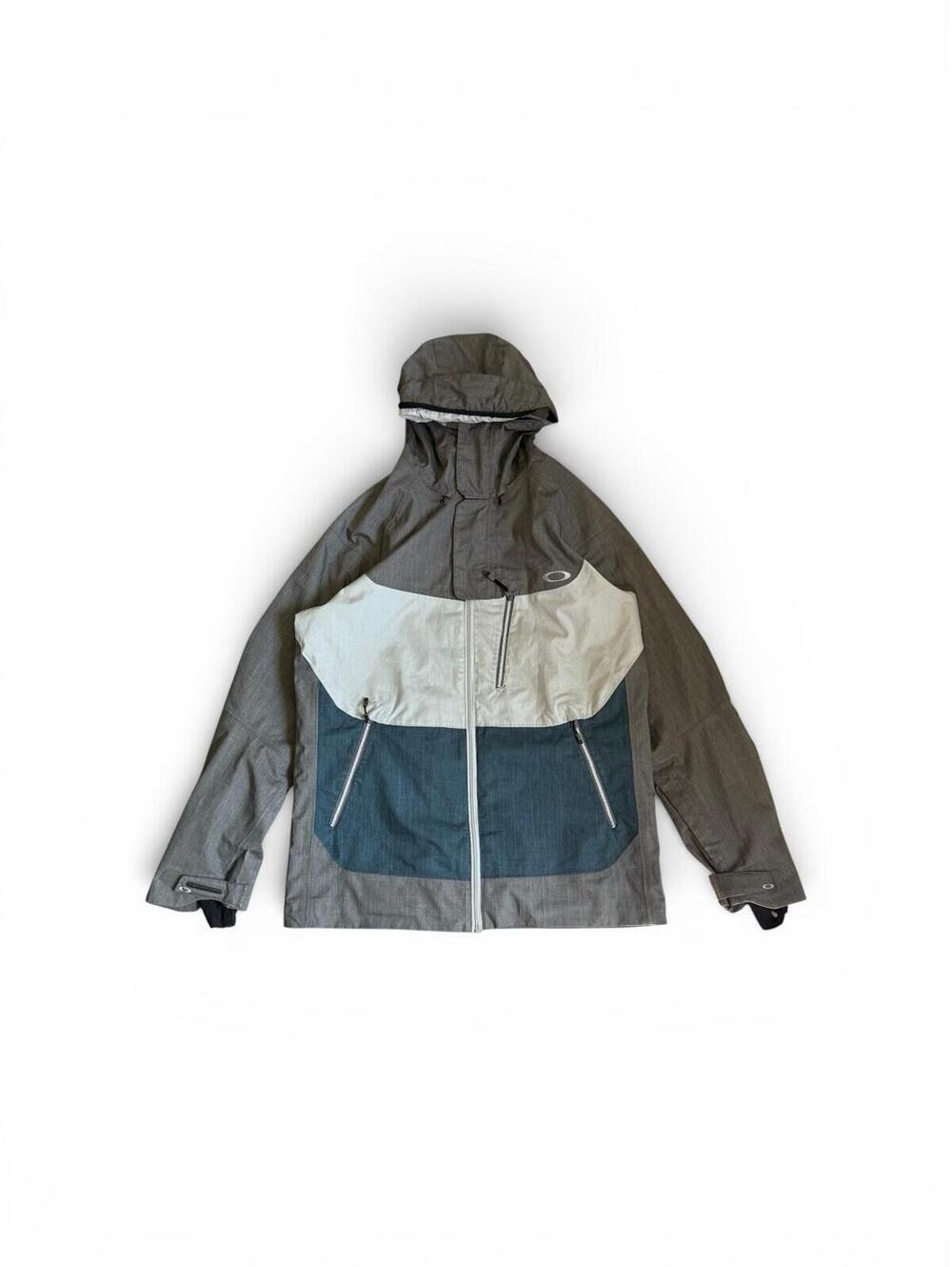 Vintage Oakley Multi-Tone Hooded Snowboarding Jacket Size Large Men’s